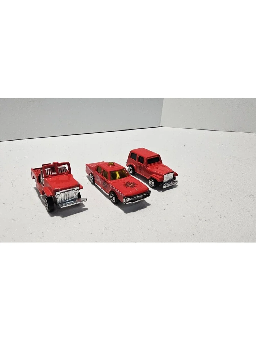 Vintage Summer Marz Karz Fire Department Diecast Lot 3 Jeep CJ-7 China